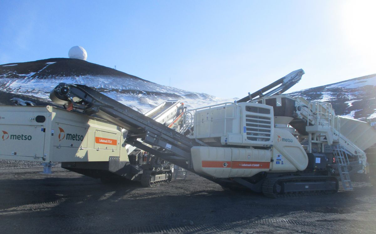 Two Lokotracks pictured in Antarctica.