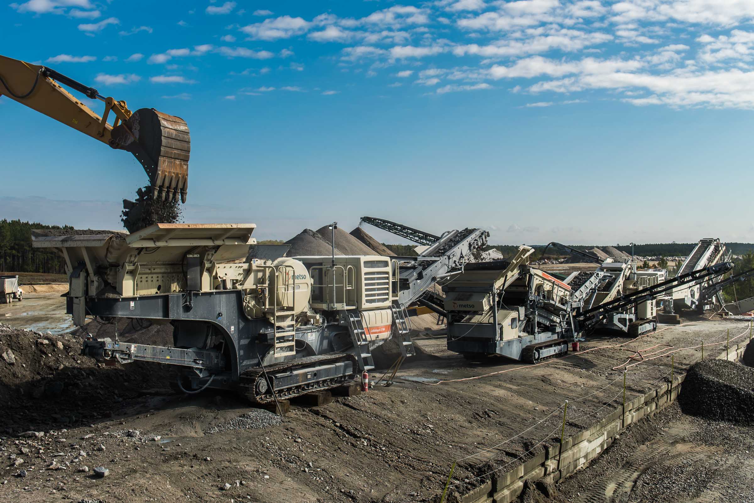 Metso crushing equipment at C & H Paving quarry