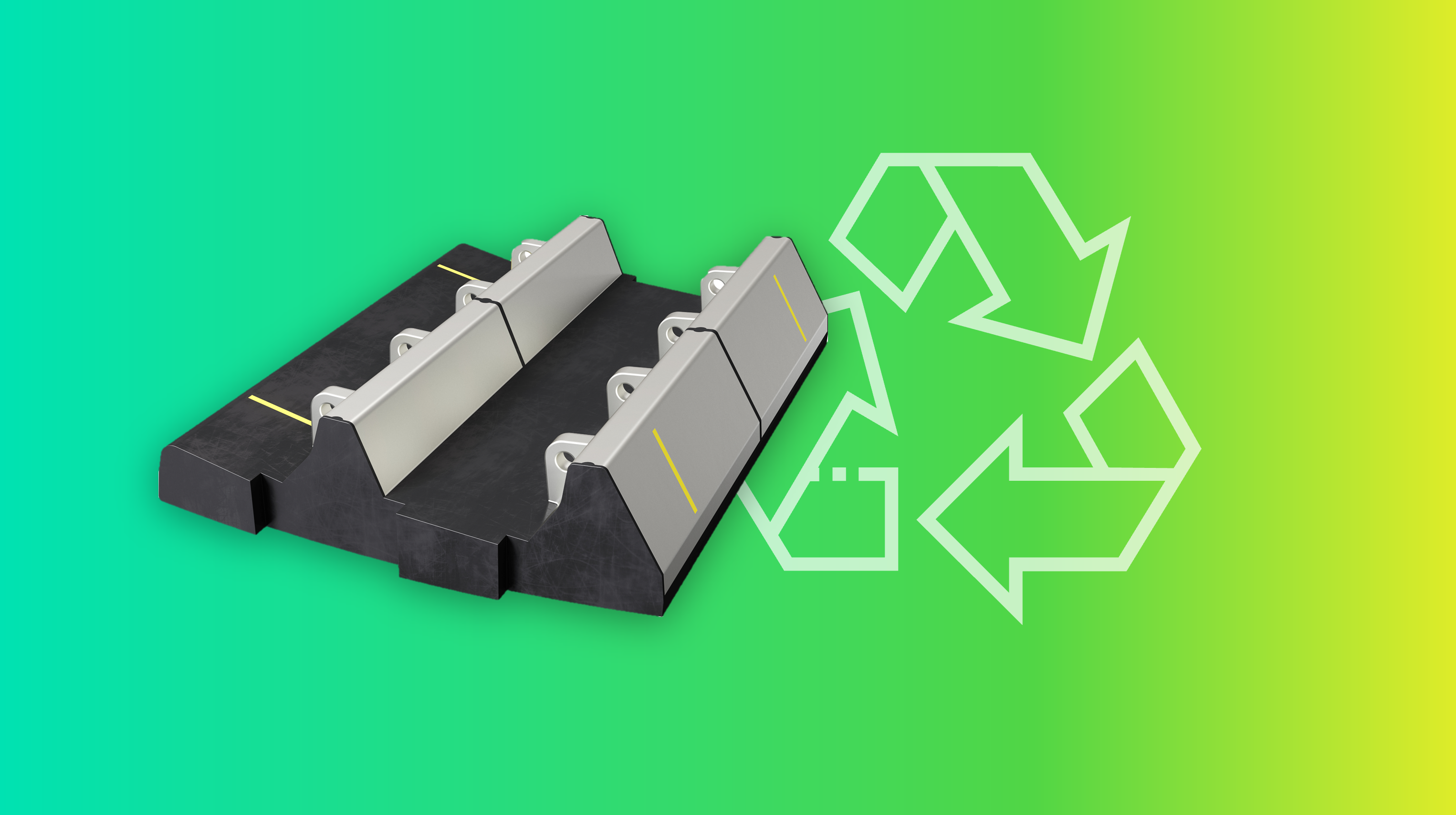Circularity innovation enables the recycling of used Poly-Met™ mill liners. 