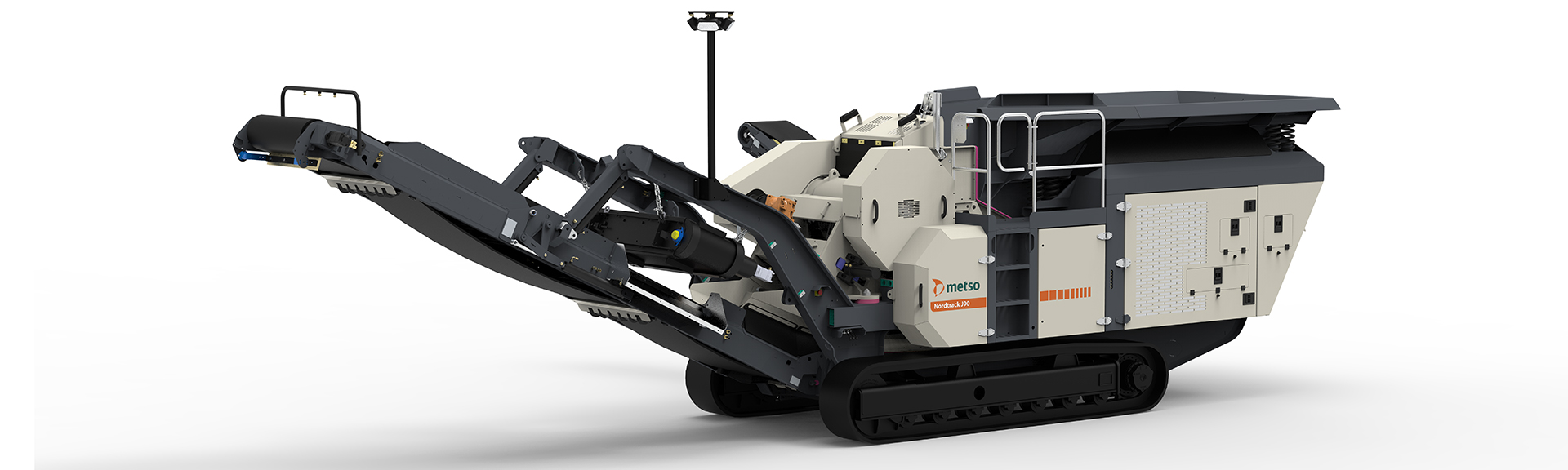 Nordtrack™ J90 mobile jaw crusher.