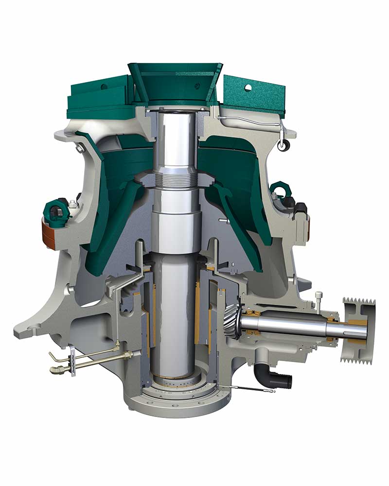 Nordberg® GP™ cone crushers have a simple but strong two-point supported shaft design.