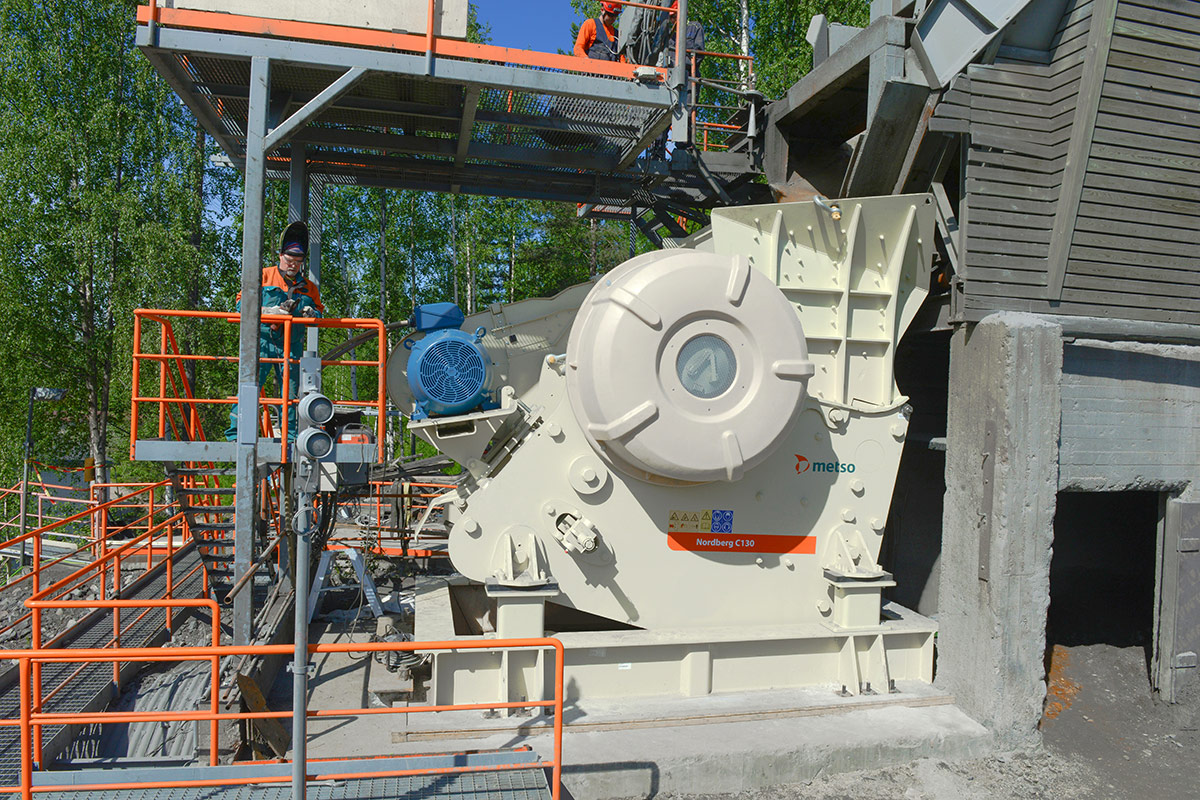 Installed C130 jaw crusher 