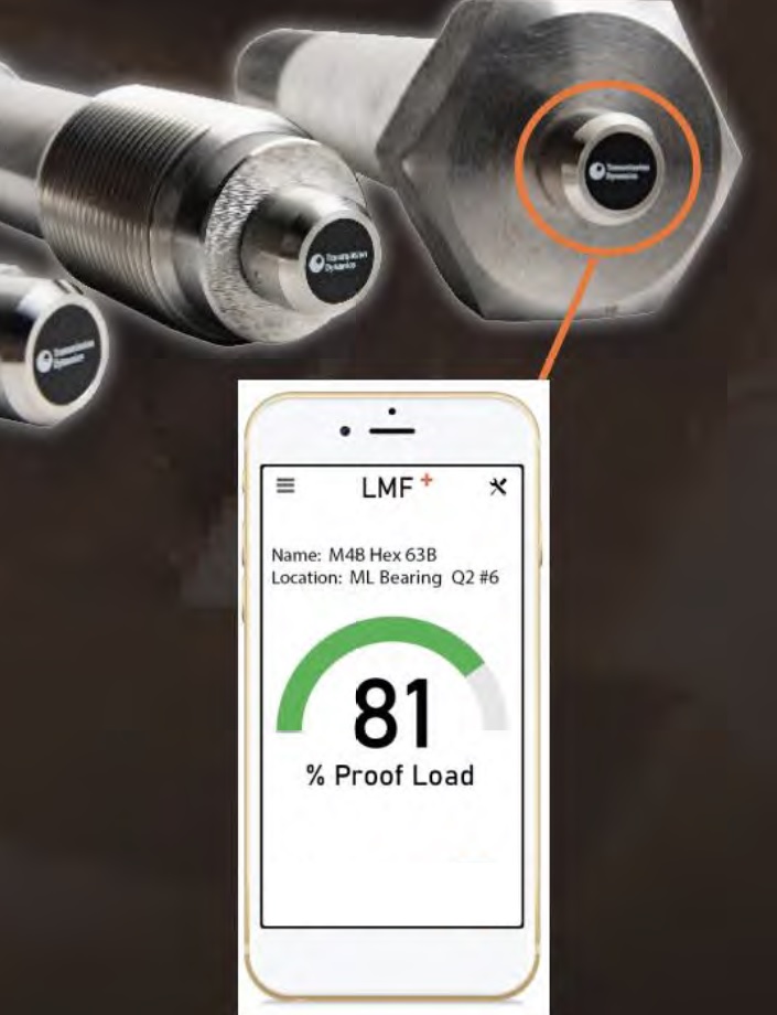 Remote visual output of instrumented bolts verify bolt torques and elongations