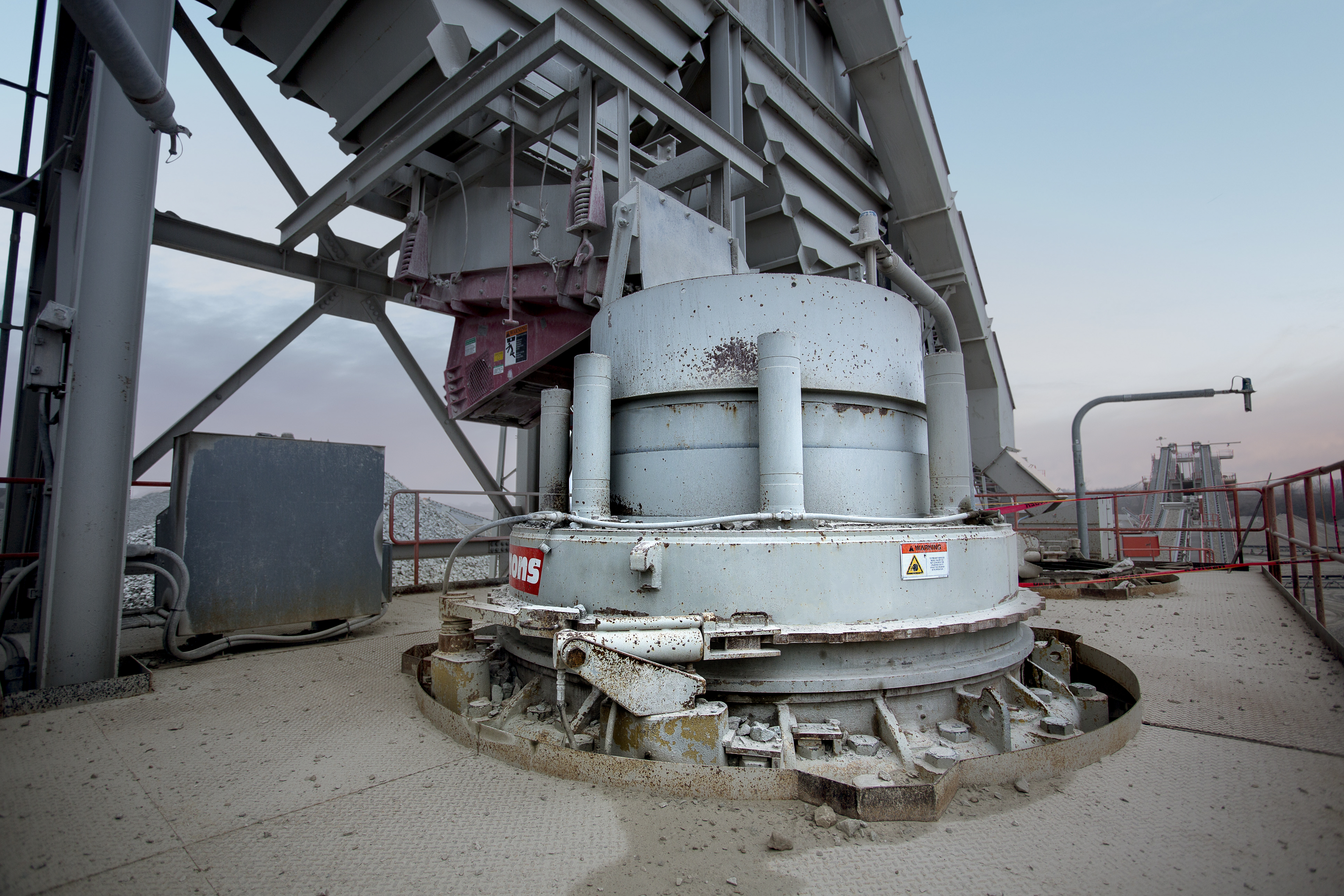 Symons cone crusher at Lehigh Hanson's Harding Street plant in Indianapolis, IN, USA