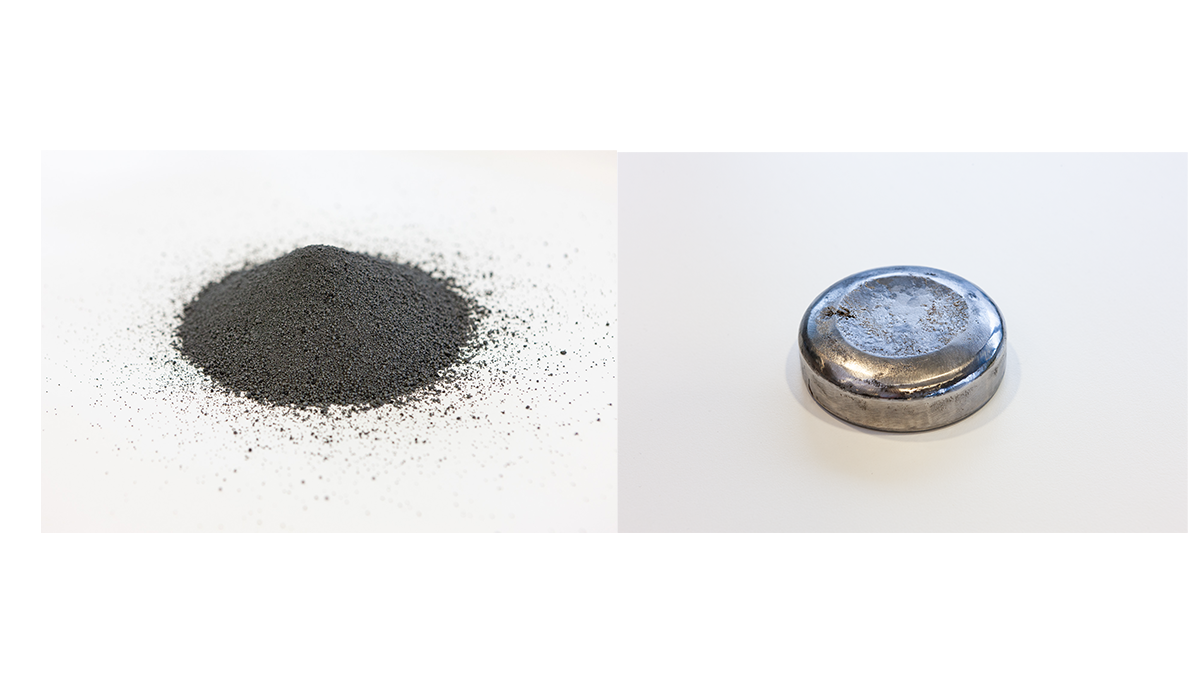 Figure 2: Hydrogen-reduced DRI and smelted fossil-free hot iron. 