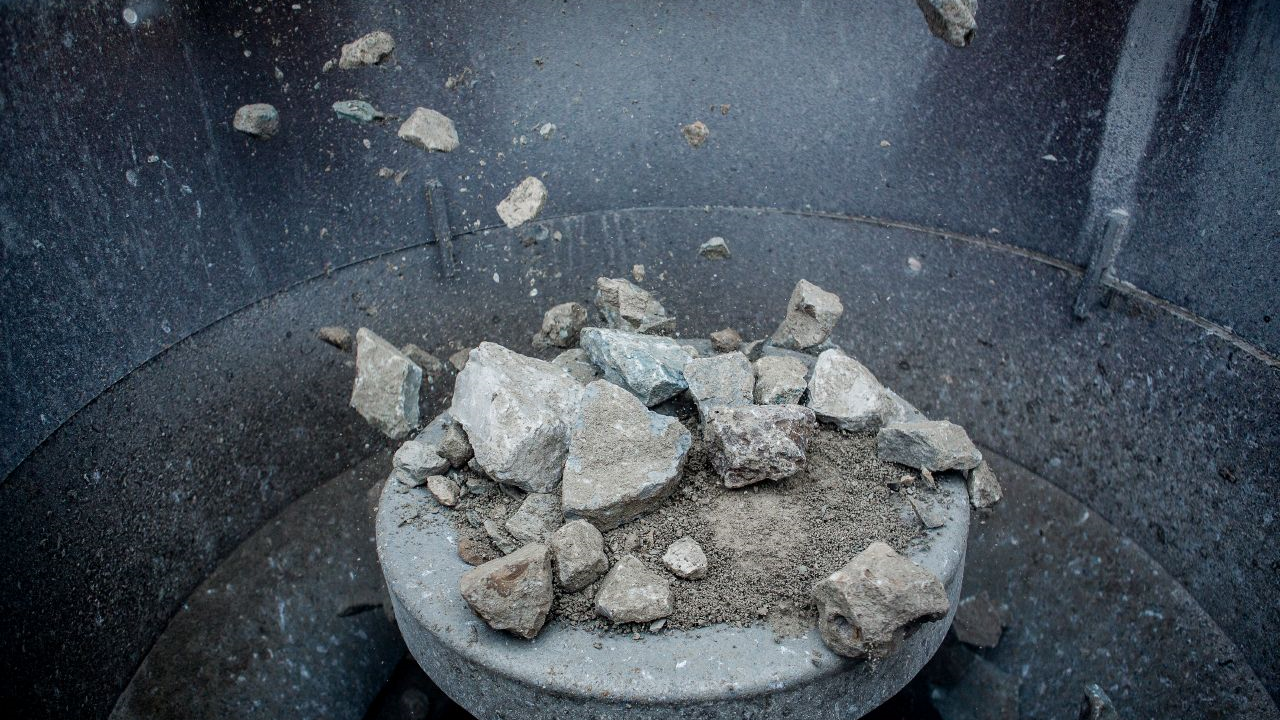 Symons cone crusher at Lehigh Hanson's Harding Street plant in Indianapolis, IN, USA