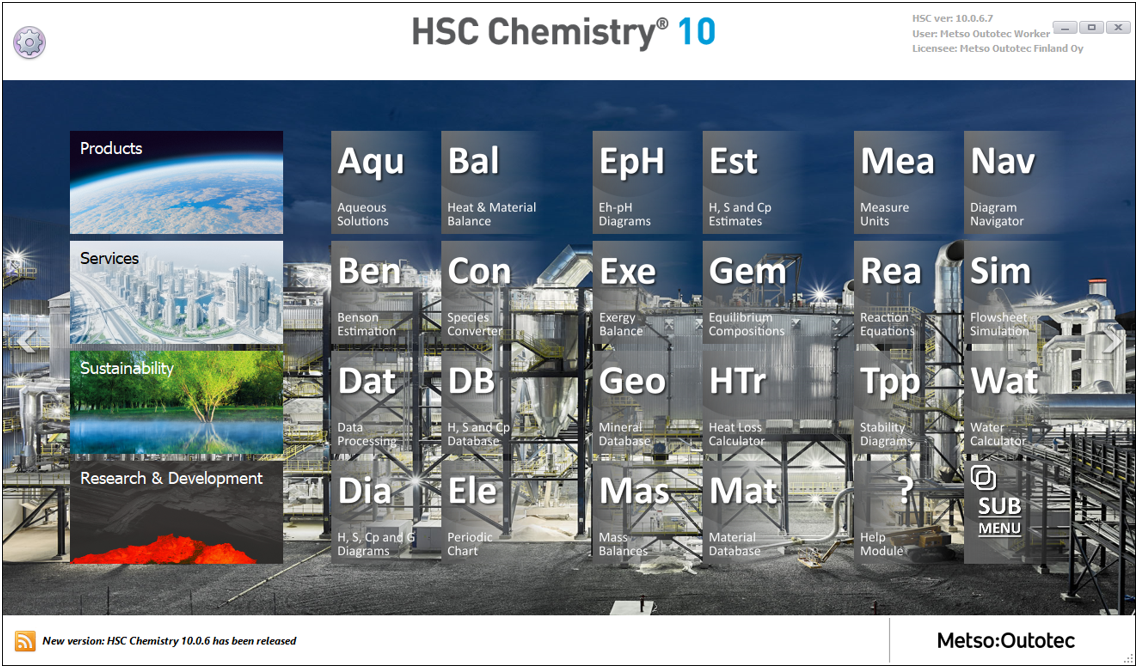 Программное обеспечение HSC Chemistry 